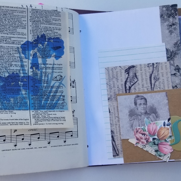 Large Vintage style Junk Journal Loaded Authentic Vintage Pieces 74 pages - Picture 5 of 8